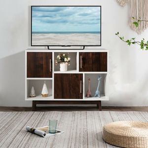 Credenza Minimalista in Metallo con Vani Portaoggetti per Sala da Pranzo, Soggiorno e Home Bar - Product Image 3
