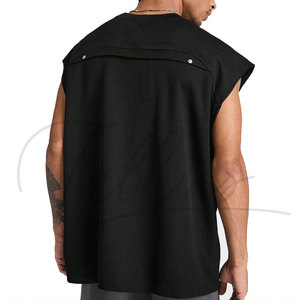 เสื้อกล้ามออกกำลังกายผู้ชายแบบสบายๆ ระบายอากาศ แห้งเร็ว ผลิตจากโพลีเอสเตอร์และผ้าฝ้าย เหมาะสำหรับเล่นกีฬาและเสริมสร้างกล้ามเนื้อ - Product Image 3