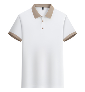 เสื้อเชิ้ตผู้ชายผ้าถักเนื้อแน่น ใส่สบายสำหรับฤดูร้อน ระบายอากาศได้ดี สไตล์ลำลอง ปักโลโก้ตามสั่ง รับผลิตแบบ OEM ขายส่ง - Product Image 4