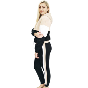 Conjunto Deportivo Femenino de Alta Calidad, 100% Algodón, Hecho a Medida, Sudadera con Capucha de Manga Larga, Pantalones con Cintura Elástica, Traje Deportivo Informal para Mujer - Product Image 2