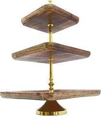 Moderno Soporte para Tartas de Metal y Madera para Decoración de Hoteles, Hogar, Fiestas y Presentación de Postres - Product Image 3