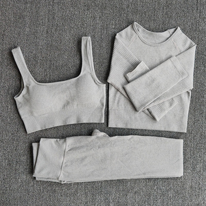Conjuntos de sujetadores deportivos, conjunto de gimnasio sin costuras para mujer, 7 colores, Top, sujetador, Leggings, ropa deportiva para mujer, conjuntos de Yoga - Product Image 2