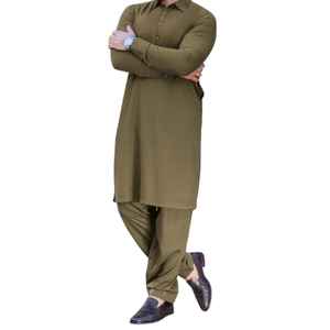 Conjuntos de Shalwar Kameez Casuales Térmicos para Hombre, Tallas Grandes, Algodón de Alta Calidad, Estilo Musulmán, para Fiestas y Eventos, Venta al Por Mayor - Product Image 1