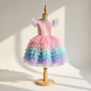 Vestido de Tul Pastel con Diseño de Unicornio para Niñas, Vestido de Princesa sin Mangas para Fiestas de Cumpleaños, Bodas, Disfraz de Dama de Honor, Venta al por Mayor - Product Image 1