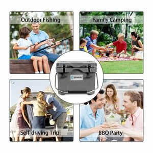 Nevera Portátil Aislada de 16 Cuartos, Capacidad para 24 Latas, 2 Portavasos, Nevera Resistente para Acampar, Viajar y Actividades al Aire Libre - Product Image 5