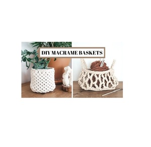 Panier en macramé en coton fait main, conçu pour la décoration artistique, idéal pour les magasins de proximité, disponible en tailles personnalisées - Product Image 6