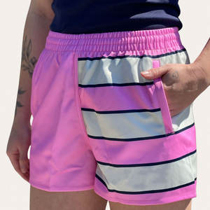 Shorts en polyester pour hommes grande taille avec logo personnalisé, shorts de football de haute qualité, écologiques, shorts de rugby personnalisés 100% polyester - Product Image 4