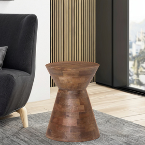 Mesa auxiliar de madera moderna de alta calidad, muebles para el hogar, taburete de madera, mesa decorativa para decoración del hogar, artesanía hecha en Vietnam - Product Image 3