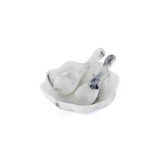 Bol de service en résine artisanale de luxe avec cuillères pour la restauration et le traiteur par Curio craft - Product Image 3