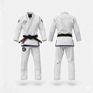 Wholesale Customized Men's Judo Gi BJJ Kimono Stretched 100% Cotton Martial Arts Uniform Jiu Jitsu Kimono Gi Jitsu Uniform - Product Image 2