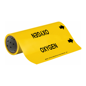 Marqueur de tuyauterie flexible Brady OXYGEN pour tuyauterie industrielle intérieure et extérieure - Product Image 1