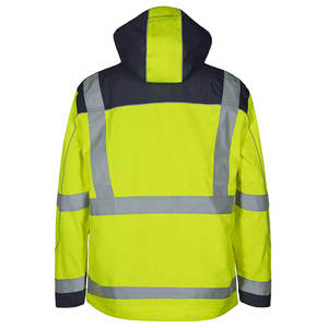 Zulari Impex CE Certified Unisex High Visibility <b>Waterproof</b> Safety <b>Jacket</b> <b>Hi</b>-<b>Vis</b> Reflective Workwear Winter Parka with Hood - Product Image 4