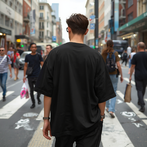 เสื้อยืดแขนสั้นผู้ชาย ผ้าสแปนเด็กซ์/โพลีเอสเตอร์ กันยับ พิมพ์ลาย มีกระเป๋า ใส่สบาย ระบายอากาศดี รุ่นพื้นฐาน รับผลิตแบบ OEM - Product Image 4