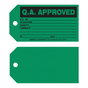 Brady Q.A. Étiquette de production verte durable approuvée pour le contrôle qualité de la fabrication - Product Image 3