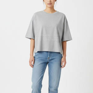 Camisetas Holgadas para Mujer de Alta Calidad, Transpirables, 100% Algodón, Tallas Grandes, de Secado Rápido - Product Image 1