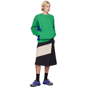 Sweat à capuche pull-over pour homme, 100% coton molletonné, délavé à l'acide, avec broderie, patchwork, gaufrage et appliqué motif singe, style mode urbaine, Automne 2026 - Product Image 1