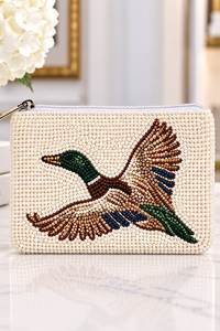 Monedero de cuentas rosas hecho a mano con diseño de lazo, linda bolsa con cremallera - Product Image 6