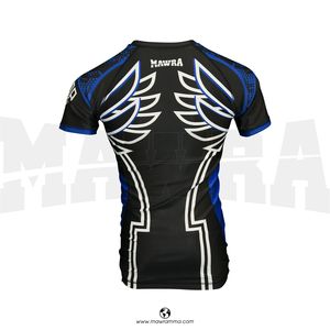 Rashguard Mawra de haute qualité, design personnalisé, tissu polyester/spandex, UPF50, respirant, maillot de compression court pour MMA - Product Image 3