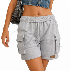 Shorts de sport pour femmes en molleton épais de coton, fabriqués au Pakistan, vente en gros - Product Image 2