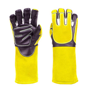 Nouvelles gants de soudure en cuir de chèvre et croûte de cuir, avec logo personnalisé, résistants aux chocs, ignifuges et anti-abrasion, pour barbecue - Product Image 6