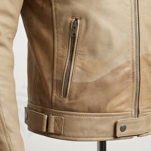 แจ็คเก็ตหนังแท้สำหรับขี่มอเตอร์ไซค์คุณภาพดีที่สุดสำหรับผู้ชาย รุ่นใหม่ล่าสุดสำหรับฤดูหนาว พร้อมแผ่นป้องกันที่ถอดออกได้ สามารถสั่งทำได้ - Product Image 5