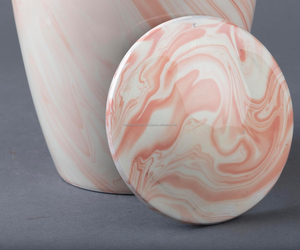 Urnes commémoratives pour cendres humaines Urnes décoratives abordables fabriquées à la main pour cendres humaines Femme et homme-Orange Dip - Product Image 5