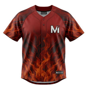Camiseta de Béisbol Sublimada a Medida, con Botones, Tejido Transpirable de Alto Rendimiento, Personalizable para Clubes y Equipos Deportivos - Product Image 1