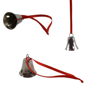Campana Navideña Decorativa de Metal con Acabado Plateado, Diseño Decorativo para Interiores, Colorida - Product Image 4