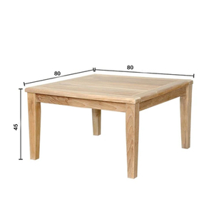 Table Basse Carrée Raden en Teck Massif à Lattes, Moderne et Durable, Meilleure Vente, pour Patio, Jardin, Hôtel, Mobilier d'Extérieur B2B - Product Image 4