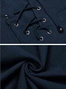 Camisetas sin mangas de lino y algodón para hombre, estilo casual, con cordones, para la playa, estilo hippie. - Product Image 6