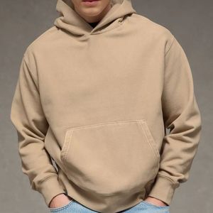 Sweat-shirts unisexes surdimensionnés en molleton 100 % polyester coton, couleur unie, épais, pour l'hiver, avec logo personnalisé, impression numérique, OEM/ODM - Product Image 1