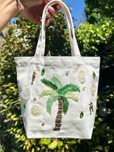 Bolsa de Compras Personalizada de Lona de Algodón con Cuentas de Animales Marinos, Bolso de Hombro para Viaje a la Playa, Bolsa de Mano para Supermercado, Hecha en India - Product Image 6