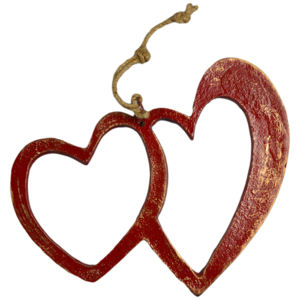 Decoración Colgante de Corazón Vintage Hecha a Mano con Diseño Pintado y Metal para Decoración del Hogar y Árbol de Navidad, Estilo Elegante para Colgar - Product Image 2