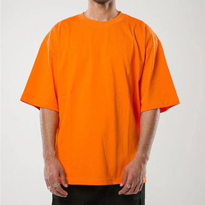 T-shirt décontracté surdimensionné pour homme en coton épais, coupe décontractée, style streetwear, faible MOQ, fournisseur en gros - Product Image 1