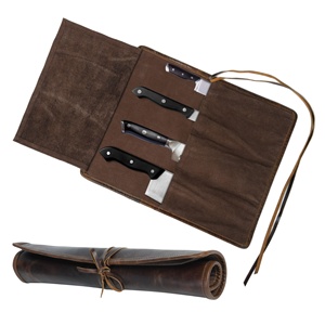 กระเป๋าเก็บมีดเชฟหนังแท้พรีเมียมแบบพกพา - Product Image 1