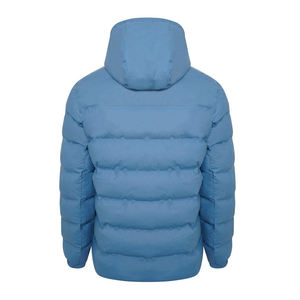 Chaquetas acolchadas para hombre, color azul cielo, con cremallera frontal, bolsillo, estilo urbano, con diseño y talla personalizados. - Product Image 2