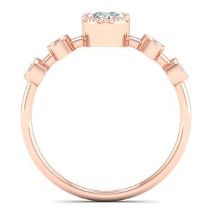 Anillos de compromiso REYES elegantes de plata de ley 925 con corte ovalado de moissanita de 0.54 quilates para mujer, certificados por GRA, joyería fina solitaria. - Product Image 4