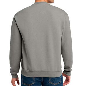 Heavyweight Deep <b>Grey</b> Crewneck Sweatshirt for <b>Men</b> Premium Quality Soft <b>Fleece</b> Plain Pullover Top Classic Fit Design Sweatshirt - Product Image 3