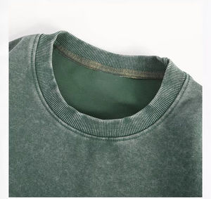Sudadera Unisex de Forro Polar de 360 GSM con Lavado Ácido, Estilo Oversize Vintage Streetwear, Algodón, Venta al por Mayor OEM - Product Image 3