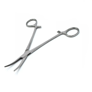 Pince hémostatique vétérinaire incurvée en acier inoxydable de 18 cm, à long manche, instrument chirurgical de serrage pour la chirurgie animale - Product Image 5