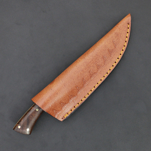 Cuchillo de Acero de Damasco con Hoja de Punta Caída y Mango de Madera, Grosor de Hoja de 0.6mm, para Uso en Cocina, Cuchillo Desollador - Product Image 4