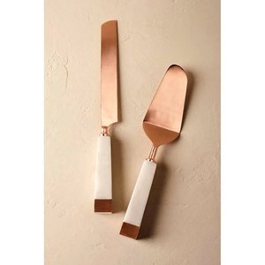 Excellent Quality Steel <b>Cake</b> <b>Server</b> With Brass Handle Good Quality <b>Cake</b> Knife & Serving Set With Matte Polish for Selling - Product Image 5