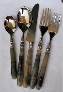 Quality Design <b>Flatware</b> <b>Set</b> Stainless Steel Resin Handle Gold Finished <b>Flatware</b> 5 Piece <b>Flatware</b> <b>set</b> at very affordable Price - Product Image 4