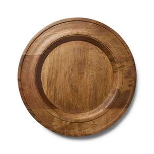 Assiette de service de luxe en bois naturel, écologique, ronde, pour hôtels, restaurants et fournitures de vaisselle - Product Image 1