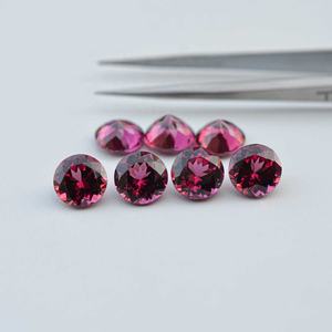 Pierre précieuse naturelle grenat magenta du Malawi de 10 mm, taille brillant ronde, unique, prix de gros, pierre calibrée, importation sans droits de douane - Product Image 4