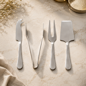 Juego de Servir Queso de Primera Calidad, Cuchillo y Tenedor de Acero Inoxidable, Herramientas para Fiestas Elegantes y Decoración de Comidas Finesas - Product Image 1