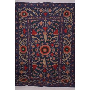 Handmade Vintage Suzani Kantha <b>Quilt</b> Cotton Floral Embroidered Eco-Friendly Washable Boho Indian <b>Throw</b> Blanket Bedspread - Product Image 1