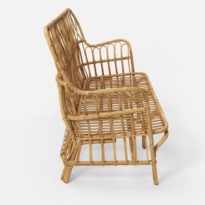 Curved frame rattan sofa lounges sustainable rattan sofas occasional chair for living room - Product Image 3
