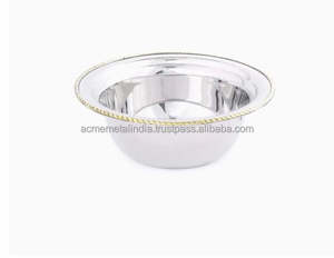 Cuenco redondo de acero inoxidable para servir comida de la mejor calidad, diseño elegante de gran tamaño, accesorios de cocina para eventos de boda perfectos - Product Image 1