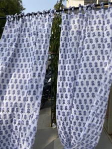 Rideaux en coton indien à motifs floraux imprimés à la main, fournisseur en gros d'usine OEM pour hôtels, chambres et salons - Product Image 3